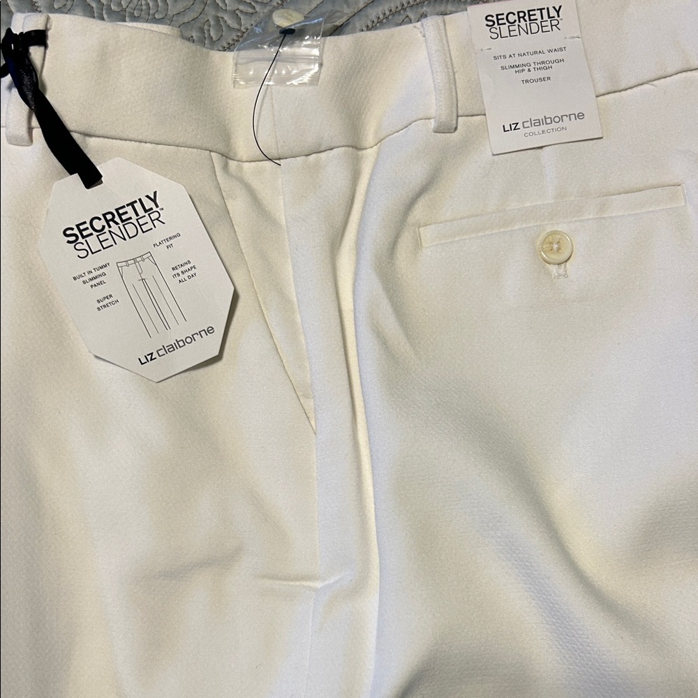 Liz Claiborne Cream Trousers - Picture 2 of 7